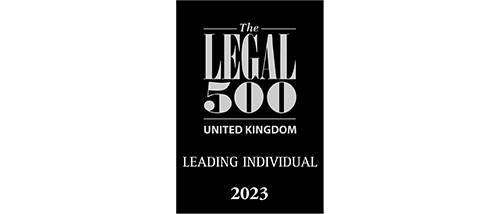 The Legal 500 UK 2023 - Leading individual The Legal 500 UK 2023 - Leading individual